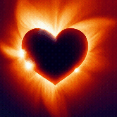 Sun Shining Through Heart Shaped Hole GIF