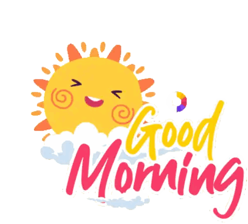 Sun Sticker Saying Good Morning Sticker