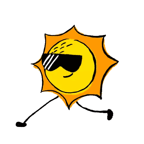 Sun Wearing Sunglasses And Smiling Sticker