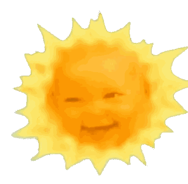 Sun With Baby Face Sticker
