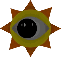 Sun With Black Eye Sticker