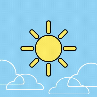 Sun With Clouds In Sky GIF