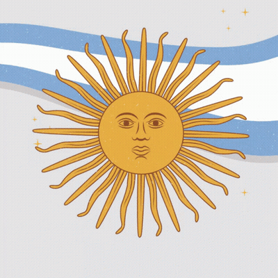 Sun With Face And Argentina GIF