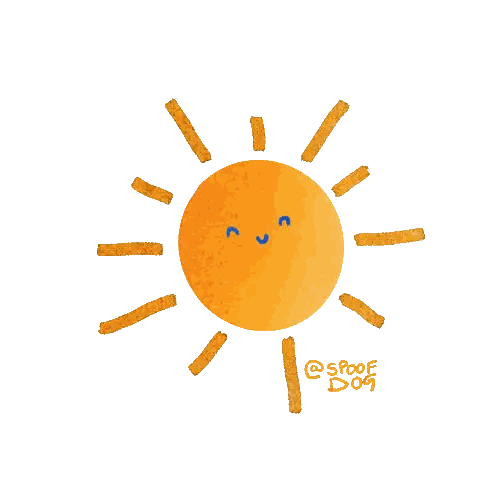 Sun With Face And @Spoof Dog Sticker