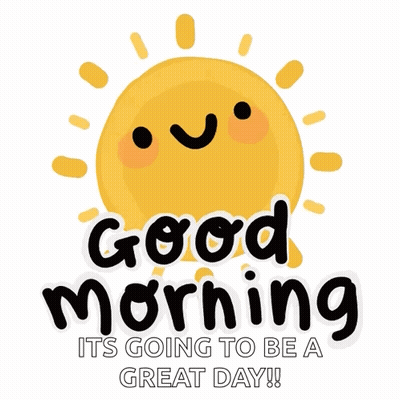 Sun With Face Saying Good Morning GIF