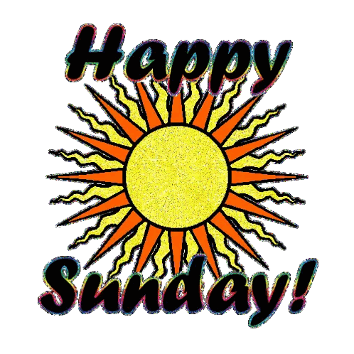 Sun With Happy Sunday Sticker