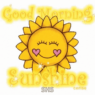 Sun With Hearts And Good Morning Sunshine GIF
