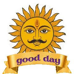 Sun With Mustache Good Day Sticker