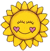 Sun With Pink Hearts Face Sticker