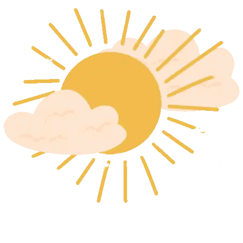 Sun With Rays Cartoon Sticker