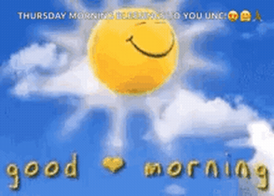 Sun With Smile Saying Good Morning GIF