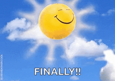 Sun With Smiley Face Finally GIF