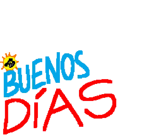 Sun With Sunglasses Buenos Dias Sticker