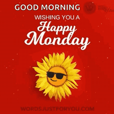 Sun With Sunglasses Good Morning Happy Monday GIF