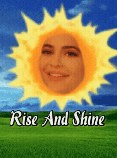 Sun With Woman's Face Rise And Shine GIF