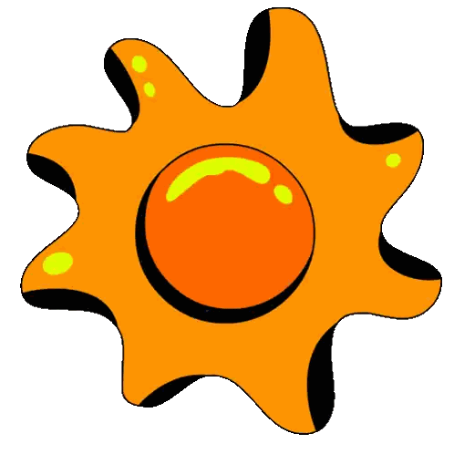 Sun With Yellow Spots Sticker
