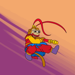 Sun Wukong Cartoon Power Smash GIF