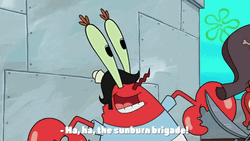 Sunburn Brigade Mr. Krabs GIF