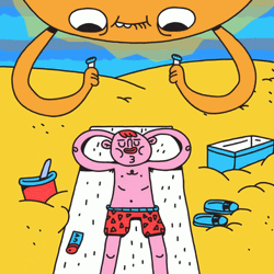  Sunburn Sun Beach Chill GIF