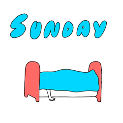 Sunday Animated Bed Moving GIF