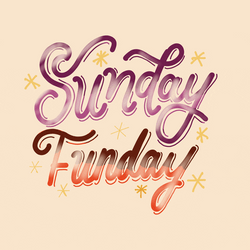 Sunday Funday Blinking Cursive Font GIF