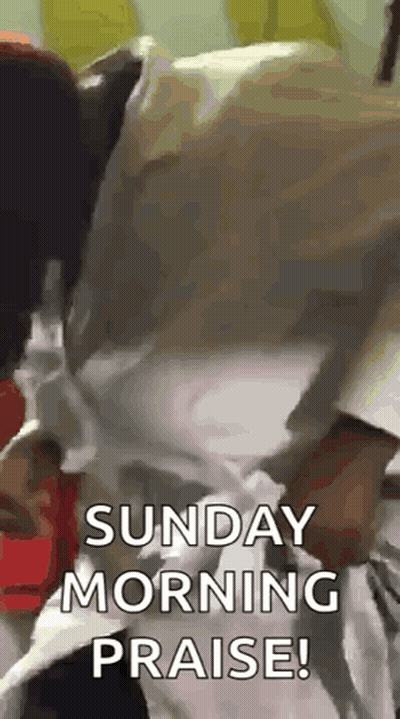 Sunday Morning Praise Man Holding Woman's Shirt GIF