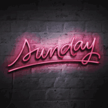 Sunday Neon Sign Visual Art
