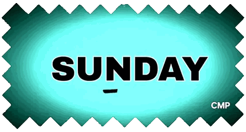 Sunday Sign In Black Sticker