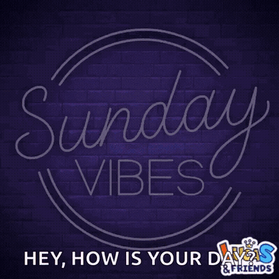 Sunday Vibes Neon Sign GIF