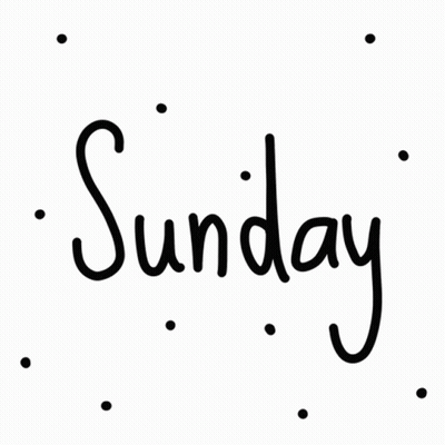 Sunday Written In Black With Dots GIF