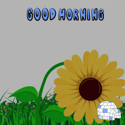 Sunflower Saying Good Morning GIF