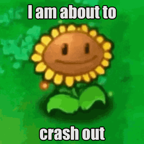 Sunflower With Face I Am About To Crash Out GIF