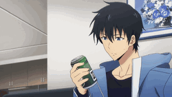 Sung Jin Woo Drinking Soda GIF