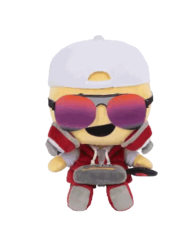 Sunglasses And Hat Stuffed Toy Sticker