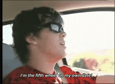 Sunglasses Driver Says I'm Fifth Wheel On Own Date GIF