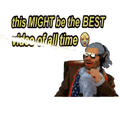 Sunglasses Man Says This Might Be The Best Video Of All Time Sticker