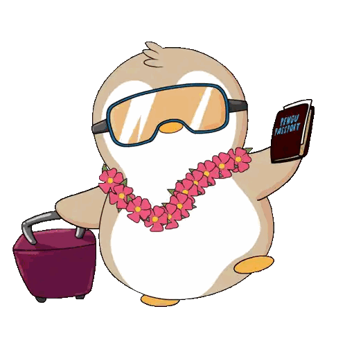 Sunglasses Penguin With Passport Sticker