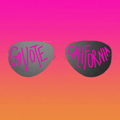 Sunglasses Saying Vote California GIF