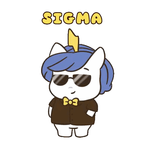Sunglasses Unicorn Sigma Sticker