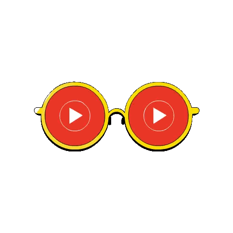 Sunglasses With Play Button Sticker