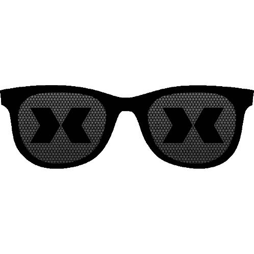 Sunglasses With X On Lenses Sticker