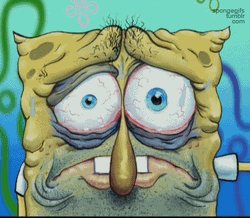 Sunken Spongebob Thristy For Water GIF
