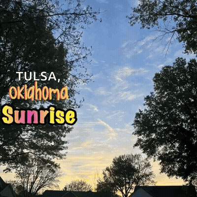 Sunrise In Tulsa Oklahoma With Trees GIF