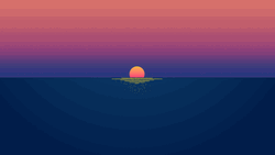 Sunrise Ocean Pixel
