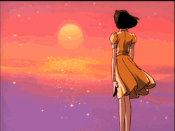 Sunset Anime Girl