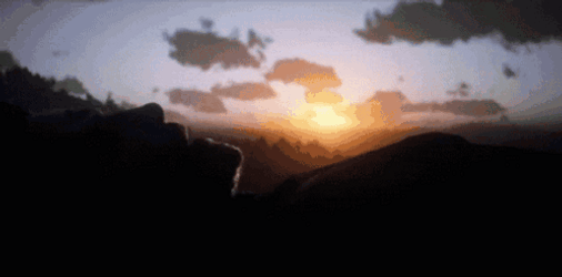 Sunset Arthur Morgan Silhouette GIF