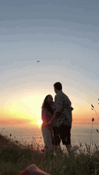 Sunset Engagement Love Couple
