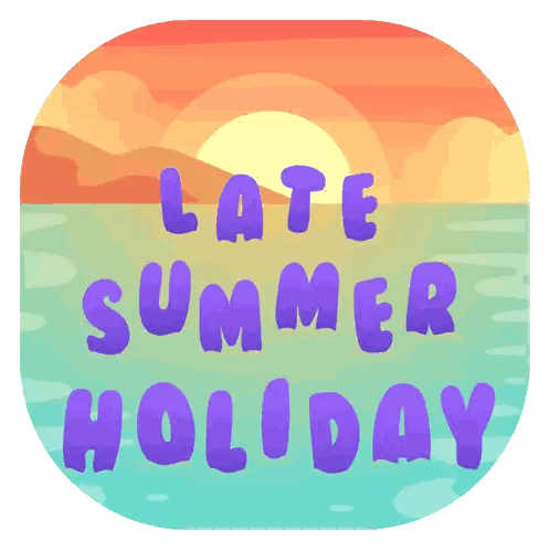 Sunset Late Summer Holiday Sticker