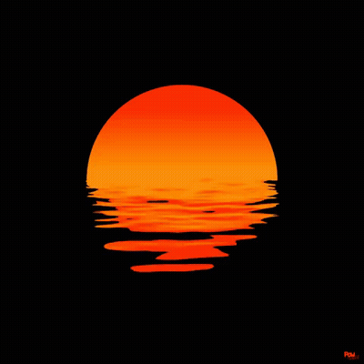 Sunset Over Ocean GIF