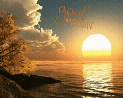 Sunset Over Ocean Good Morning GIF